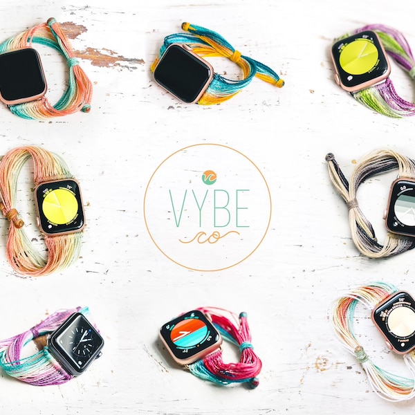 The ORIGINAL Boho Apple Watch Band Any Series Customizable Waterproof Bohemian Colorful Pairs with Pura Vida All Sizes 40mm 41mm 44mm 45mm