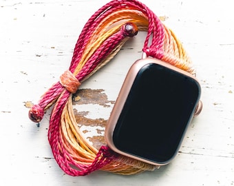 Boho Apple Watch Band, Customizable, 38mm 40mm 42mm 44mm, Series 1, 2, 3, 4, 5, 6,  Pura Vida Inspired, Bohemian Hippie, Colorful, Unique