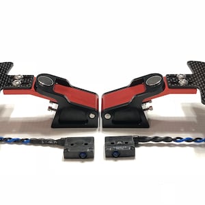 Sim Racing Paddle Shifters set made from aluminum and carbon fiber