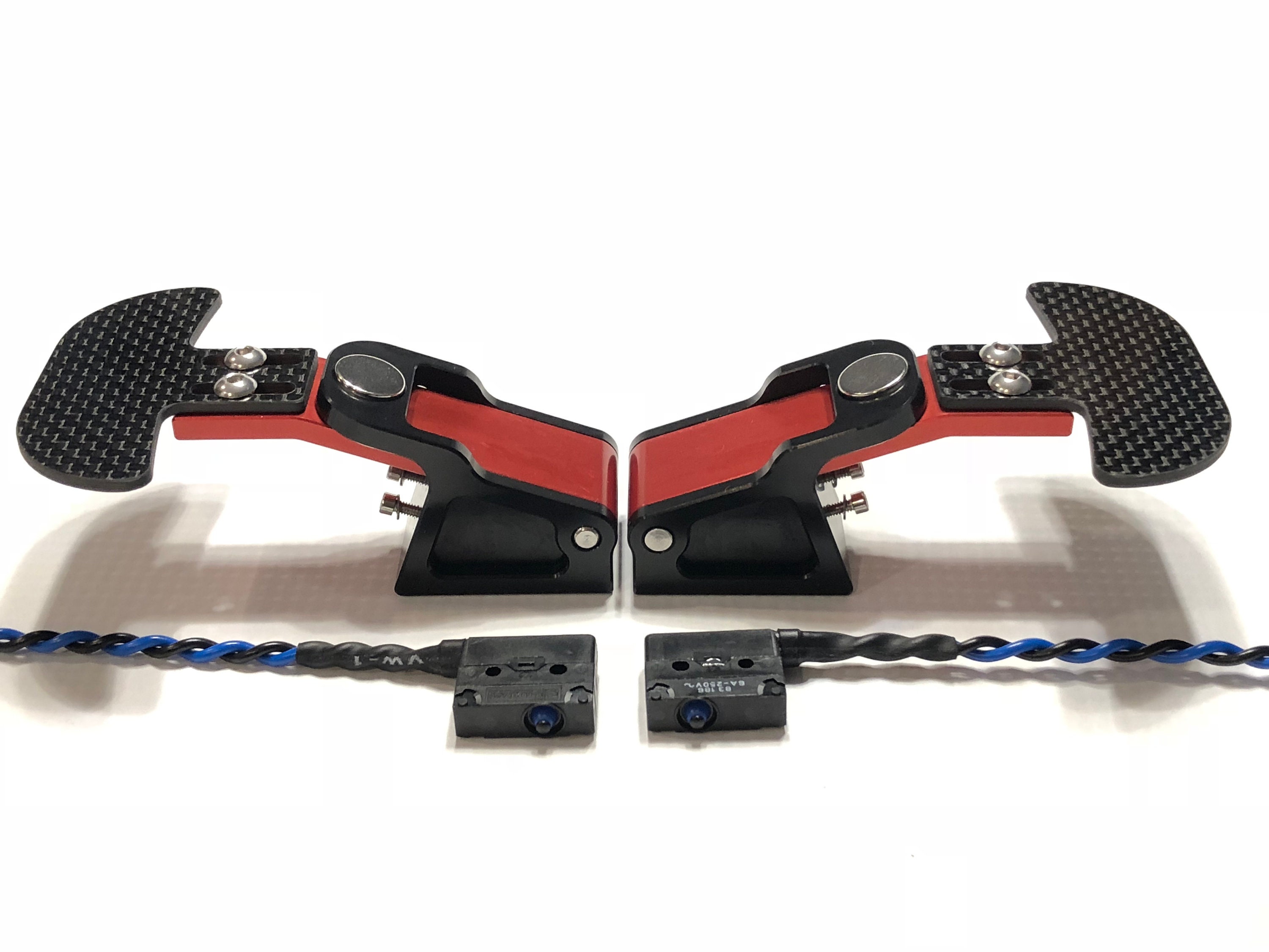 Sim Racing Paddle Shifters Set Made From Aluminum and Carbon Fiber