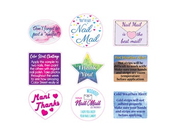 Pegatinas de estilista de color de la calle (no personalizadas) / Vinilo de alta calidad / Pegatinas impermeables / Pegatinas de agradecimiento / Correo de uñas / Opciones de variedad