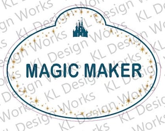 Miembro del elenco Regalo "Magic Maker" Calcomanía troquelada / Disney Inspired / Vinilo Mickey Head