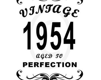 Vintage 1954 Poster, 70th Birthday PRINTABLE Sign Card, 70th Birthday Sign, 70th Birthday Decoration, Anniversary, Reunion White