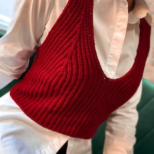 Beginner knitting pattern Knit crop top pattern Basic bralette