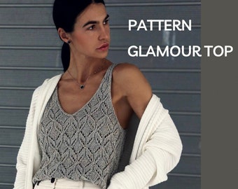 Summer top pattern Knitting pattern lace top Crochet summer top Tank top pattern