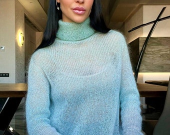 M&S&W Mens Fashion Sweater Gradient Color Pullover Fin Knitting Jumper M&S&W Mens Fashion Sweater Gradient Color Pullover Fin Knitting Jumper
