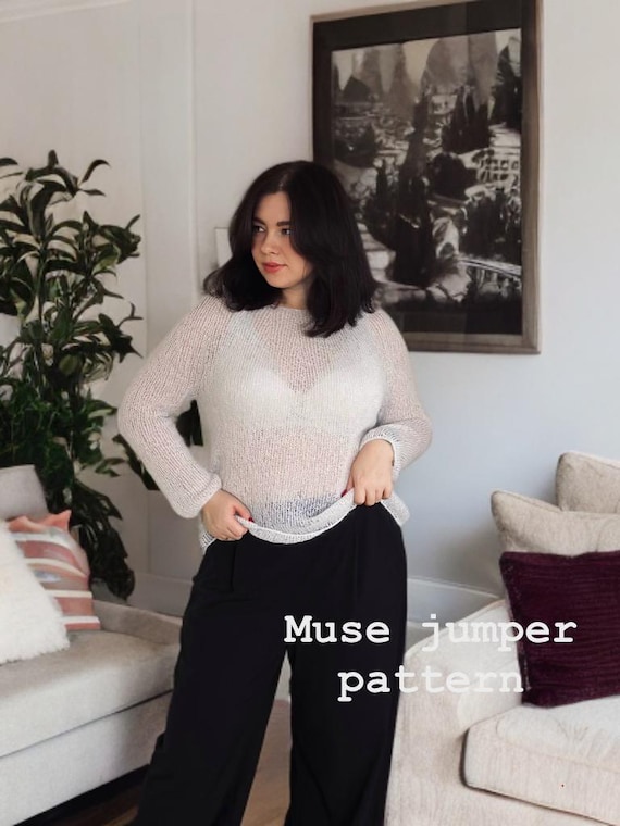 Muse Jumper Knitting Pattern: Seamless Kid Mohair Sweater (PDF Pattern)