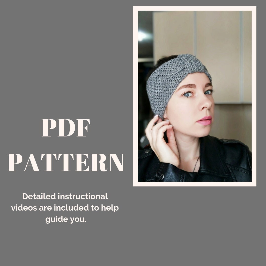 Knit Headband Pattern PDF Pattern Headband Bow Digital Download ...