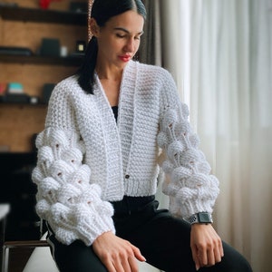 Gray Wool Cardigan Kimono Jacket 