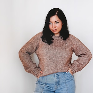 Alpaca knit sweater Hand knit wool sweater Fall knitted sweater Oversized cozy sweater Alpaca clothing