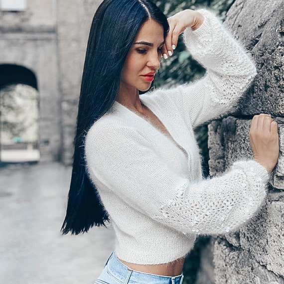 angora sweater white