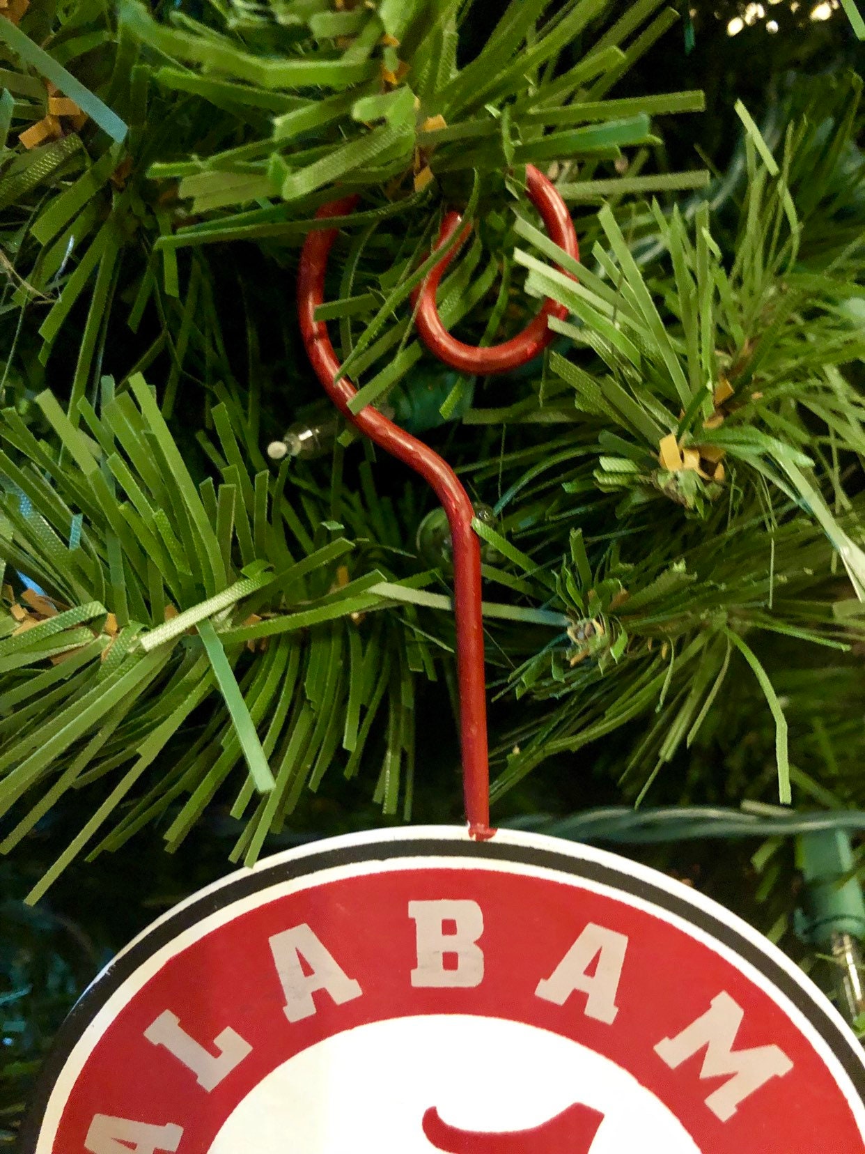 ALABAMA CHRISTMAS ORNAMENT, Crimson Tide ornament, Round Top Collection