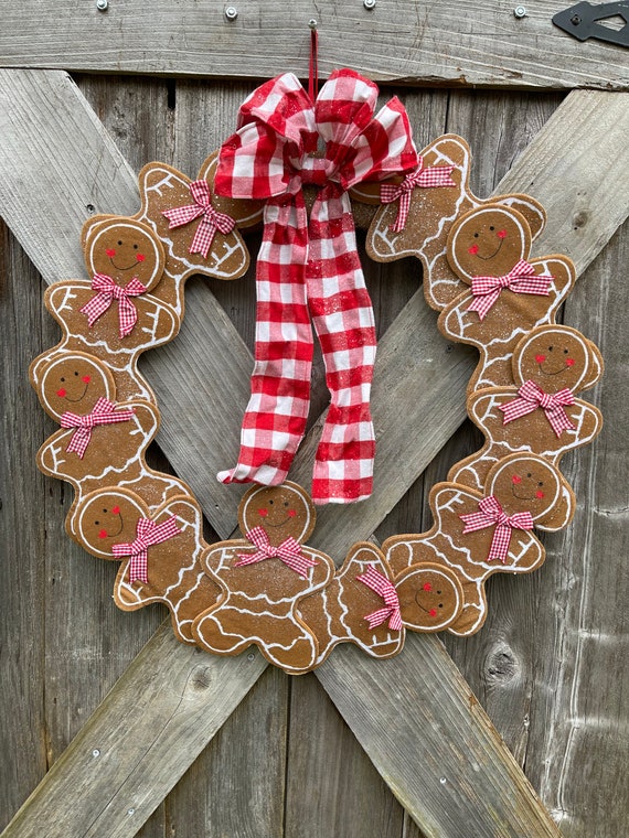 Gingerbread wreath, gingerbread Christmas wreath