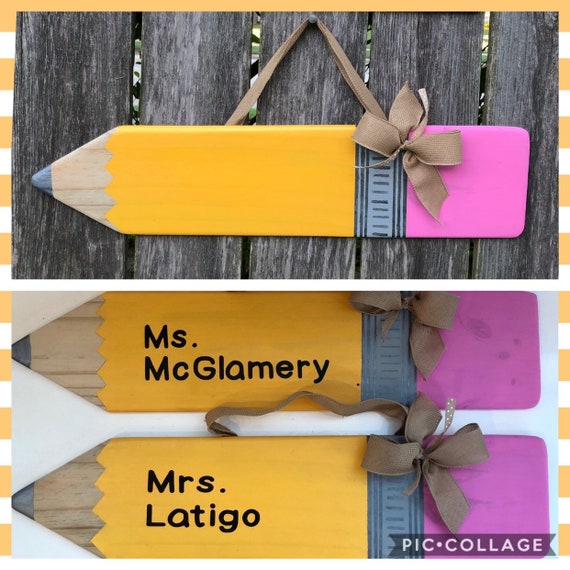 PENCIL SIGN made from reclaimed wood, teachers gift, teachers sign , classroom sign