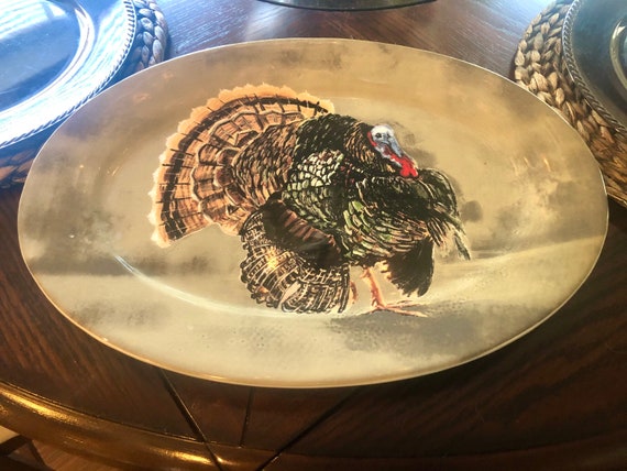 THANKSGIVING TURKEY PLATTER, thanksgiving dinner plate