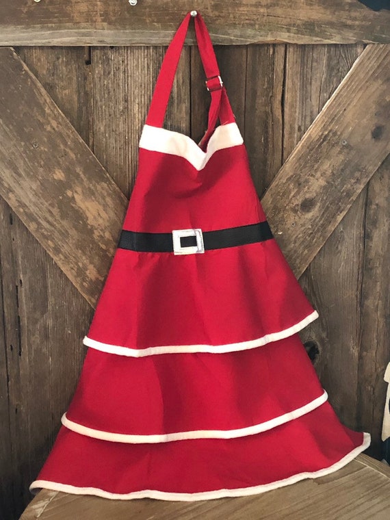 Child SANTA APRON, Christmas Child Apron, Christmas Santa Child Apron, Christmas Child Apron, Santa Christmas Child Apron