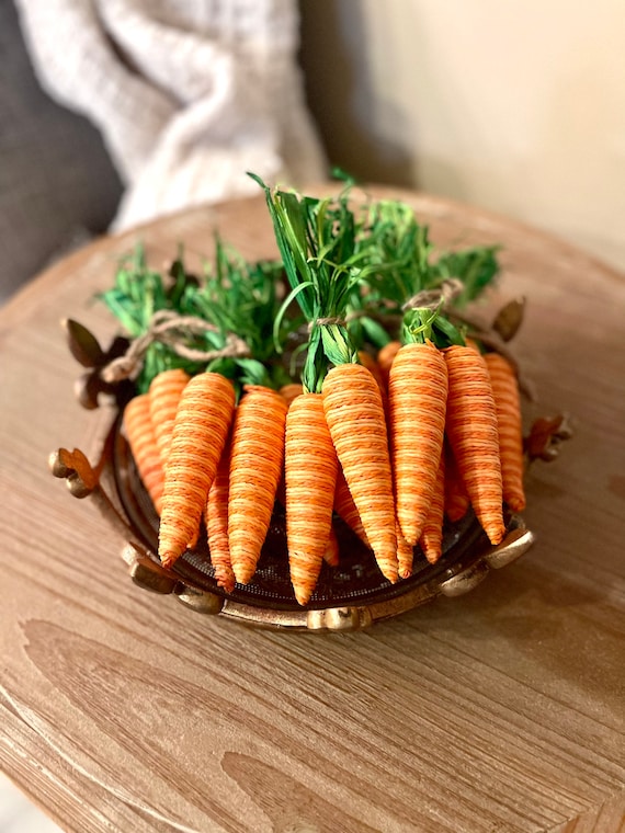 3 carrot easter spring pick, Easter Sign, easter decor, easter pick, wreath pick, easter tree pick, carrot ornament