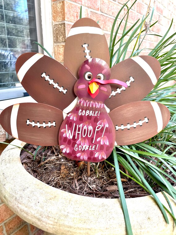 WHOOP FOOTBALL TURKEY sign, Metal football sign