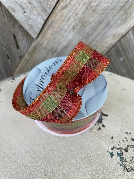 FALL Orange plaid RIBBON