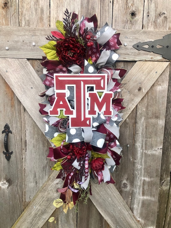 TEXAS AGGIES Wreath, aggie swag, aggie decor, tamu wreath, A&M wreath, aggie wreath