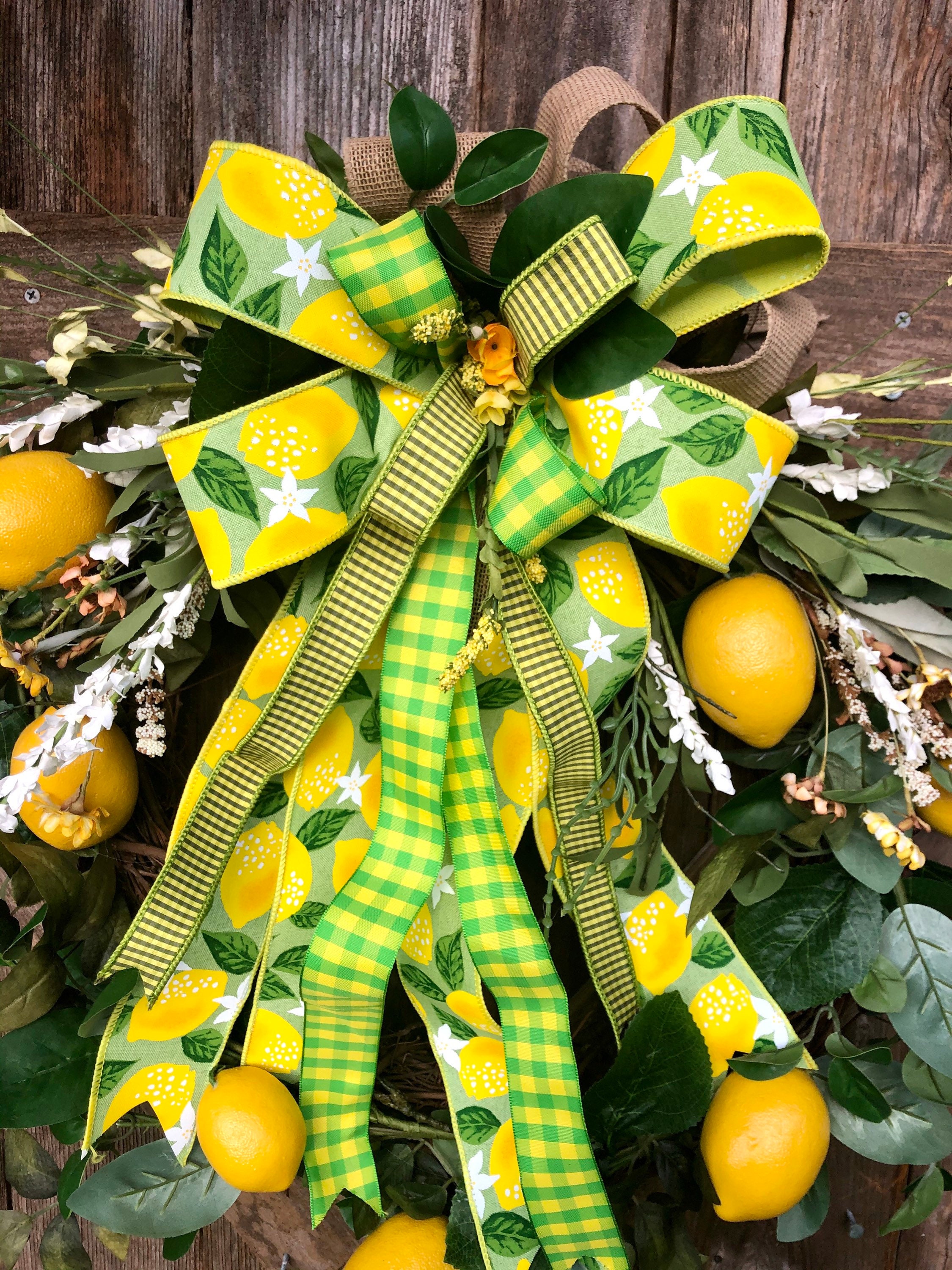 LEMON grapevine Wreath, Summer wreath, lemon wreath, lemonade wreath, lemon decor, lemon garland