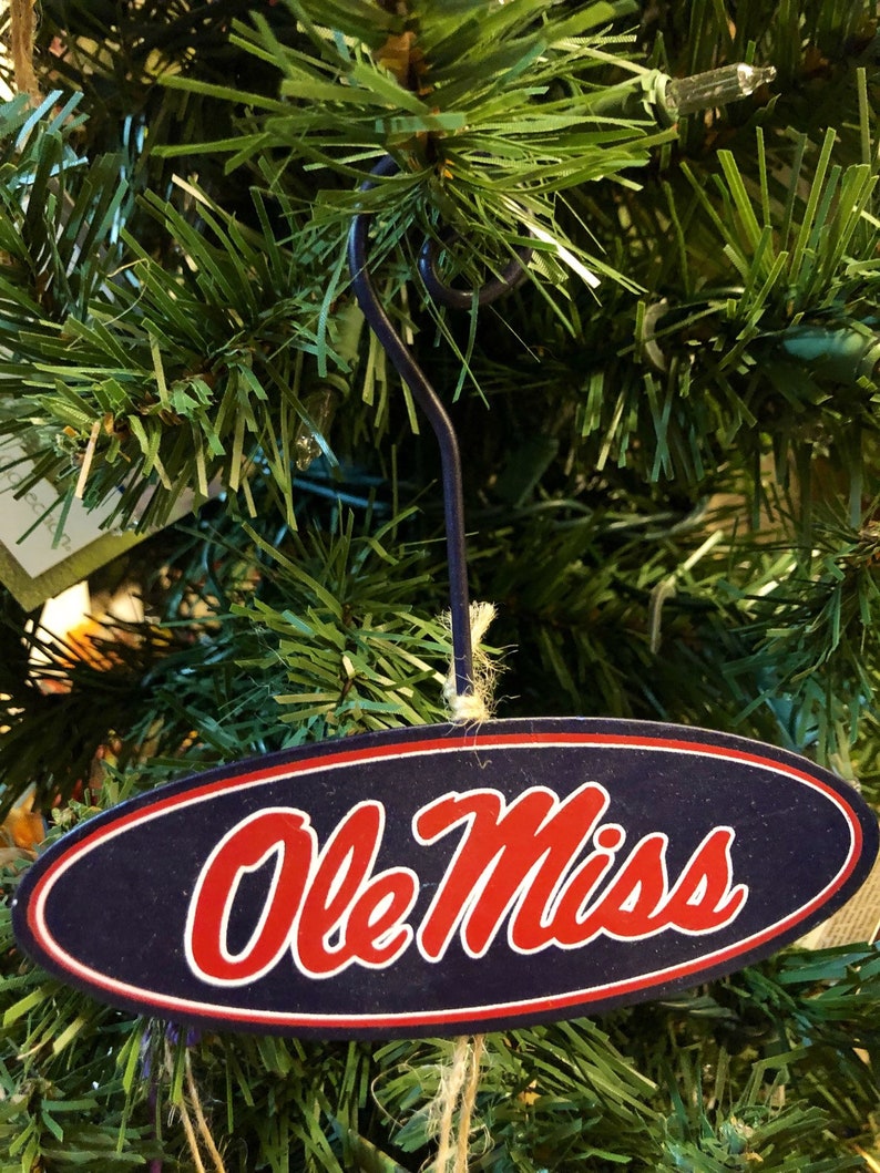 OLE MISS Christmas ORNAMENT Ole Miss Round Top metal sign Etsy