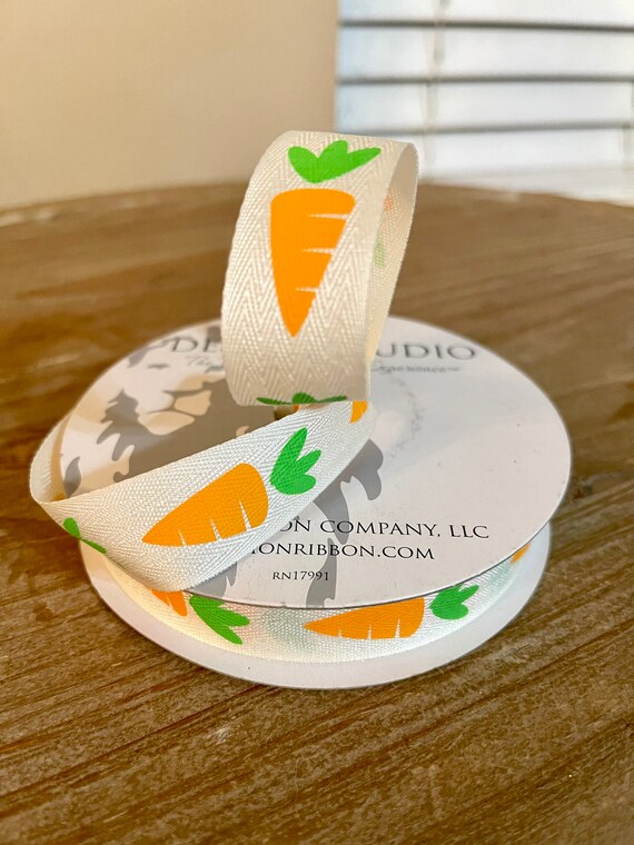 CARROT RIBBON non wired 7/8 X 25 yards
