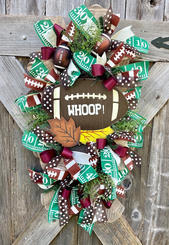 FOOTBALL WREATH, FOOTBALL swag, football Fall swag