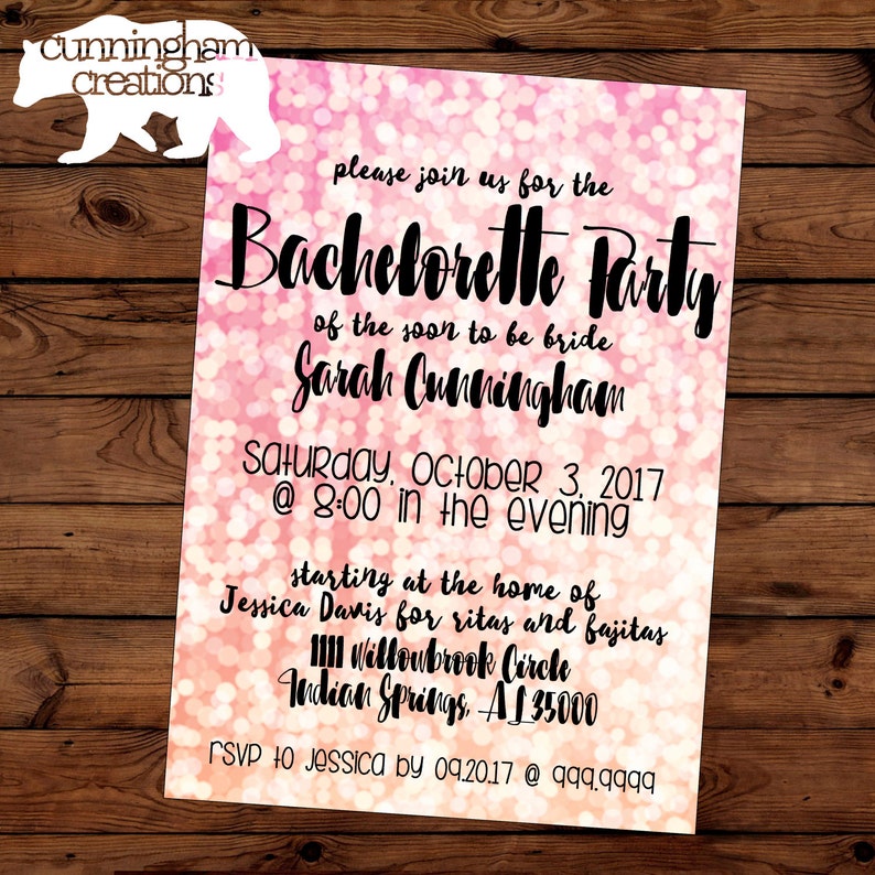 Digital/Printable Bachelorette Party Invitation Etsy