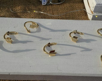 Golden arrow ring,arrow ring,handmade,adjustable ring,arrow,archeria,gift for her,gift for him,bronze ring,boho ring