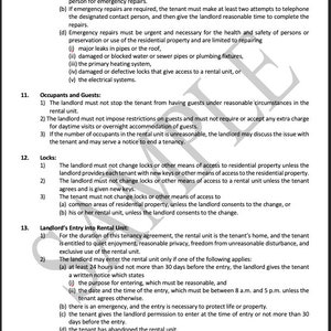 Tenancy Agreement & Additional Terms 66 extra terms Word Document Editable Document image 4