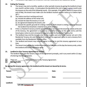 Tenancy Agreement & Additional Terms 66 extra terms Word Document Editable Document image 3