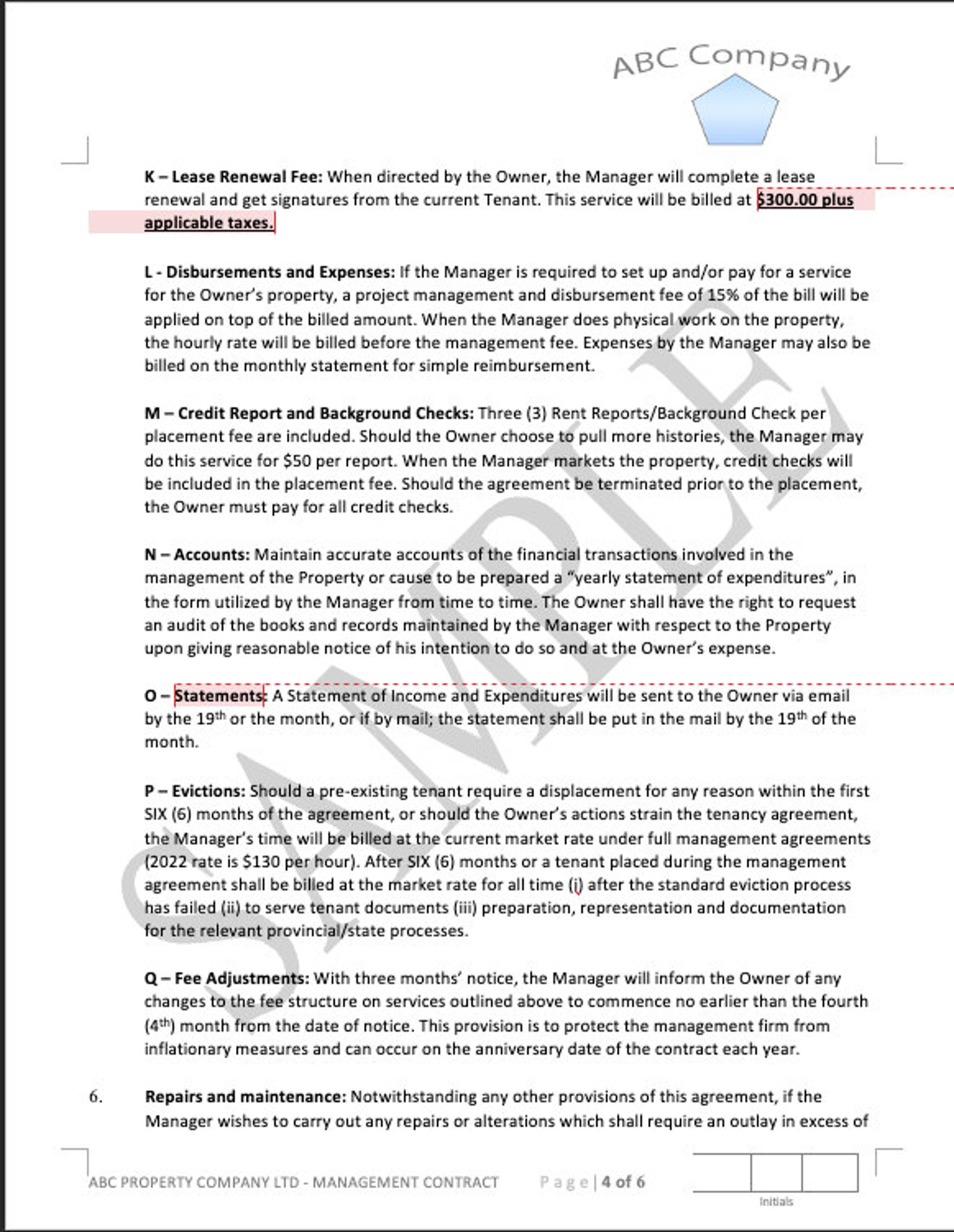 Property Management Contractor Professional Property Management Agreement, Property Management ...