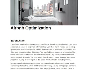 How to Increase Your Airbnb Revenues by Optimizing the Listing - A quick 10 page guidebook with additional support available