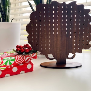 Afro Earring Organizer | Jewelry Storage | Wood Earring Holder | Earring Stand | Dorm Room Decor