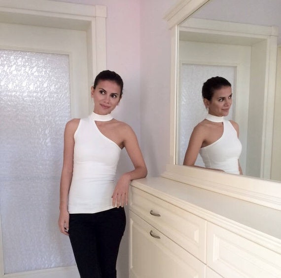 off white cold shoulder top