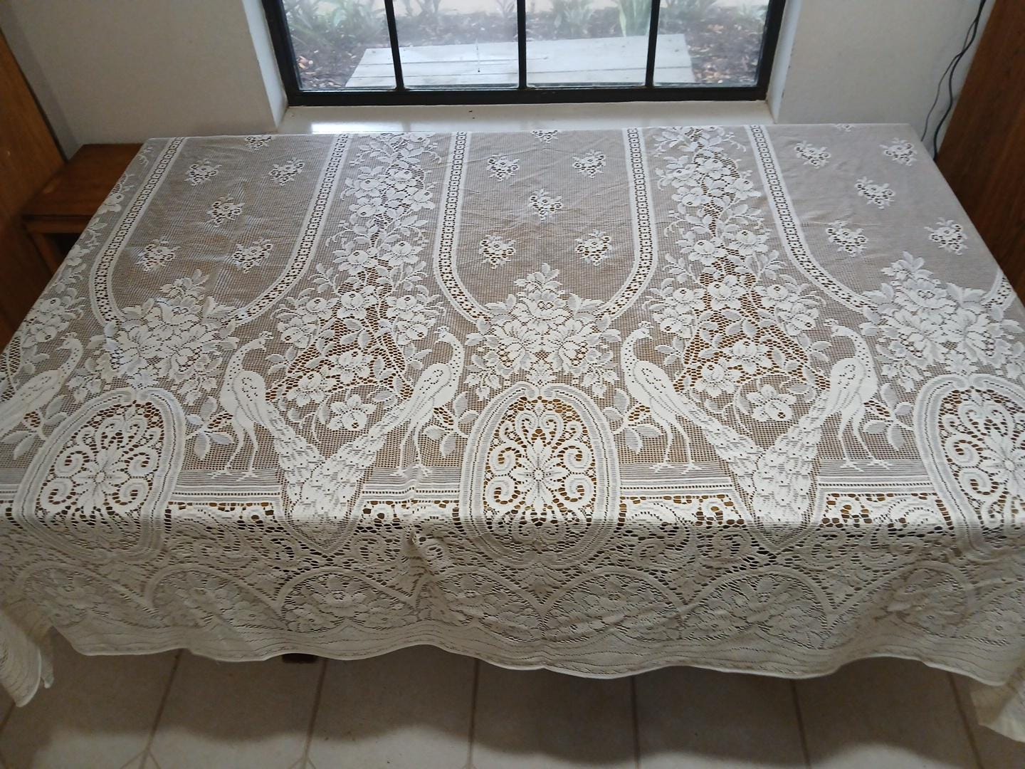 Quaker lace tablecloth - Etsy 日本
