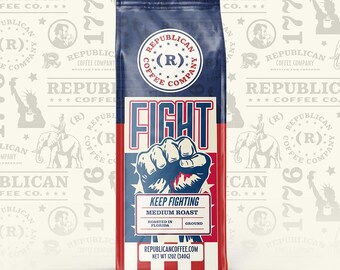Fight Republican Coffee – Bold Medium Roast Blend, Patriotic Gift