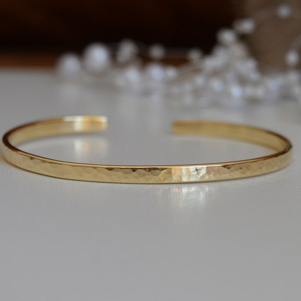 22K Gold Plated Bracelet, Welcome to the family, Wedding, Maid of Honor, Daughter in law Gifts, Bridal Shower, Gift from Mother in Law, 3mm