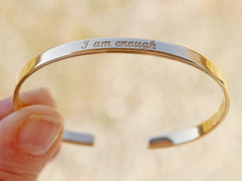 22K Gold Plated Engraved Bracelet Engraved Bangle Etsy