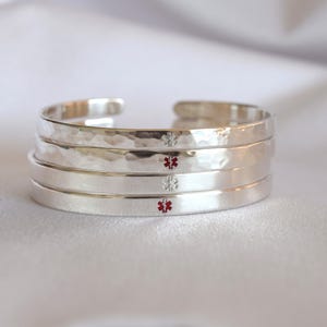 Bracelet manchette médical, bracelet d'identification médicale en argent sterling 925, alerte médicale, cadeau pour diabétique, médicaments, épilepsie, stimulateur cardiaque, ICE, sauvetage