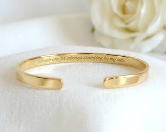 Personalisiertes Gravur Armband Gold Armreif