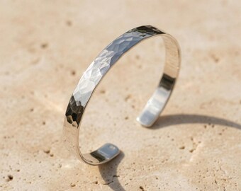 Sterling Silver Heartbeat Bracelet: Custom EKG Engraved Cuff