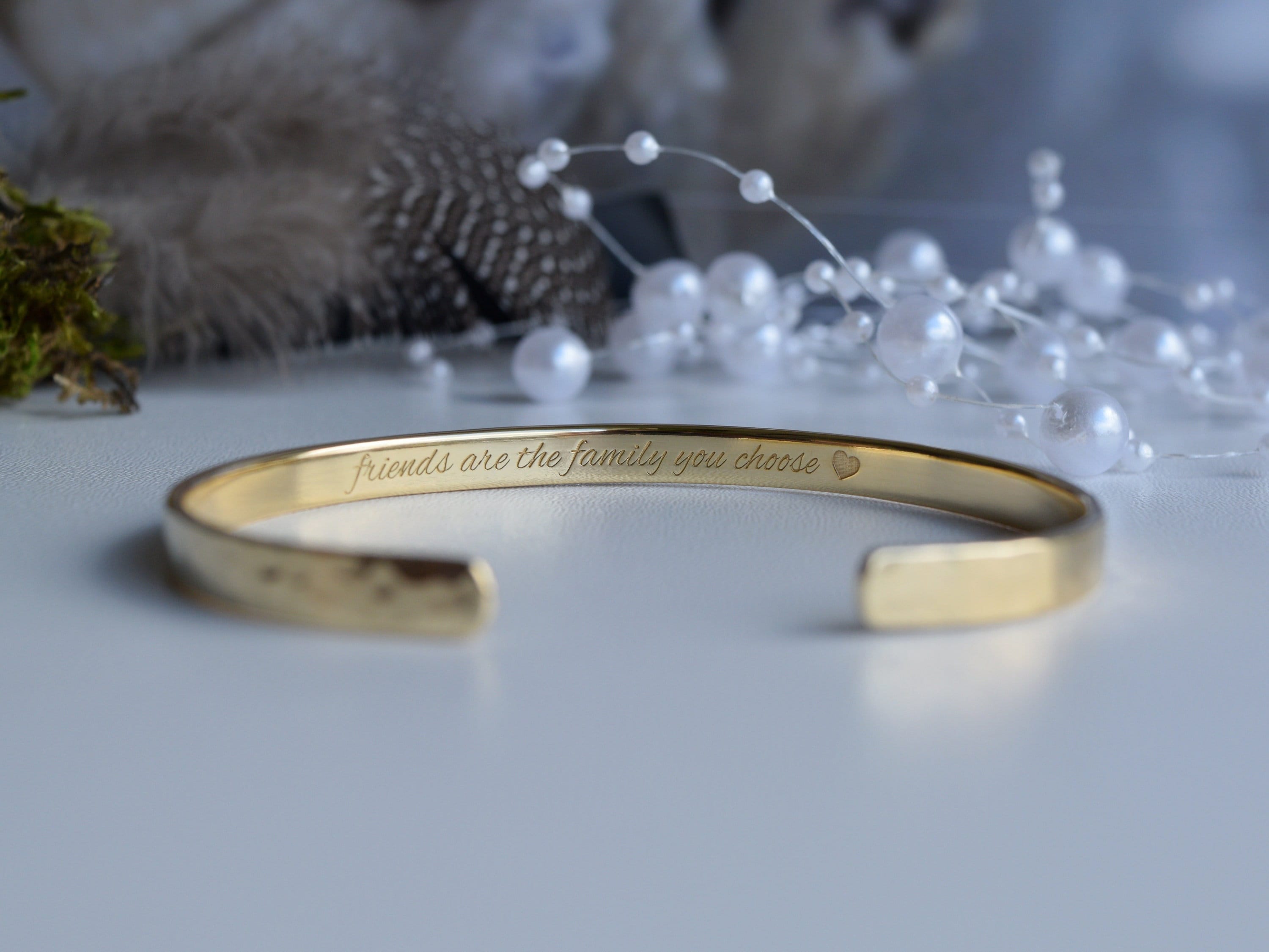 Engraved gold cheap cuff bracelet