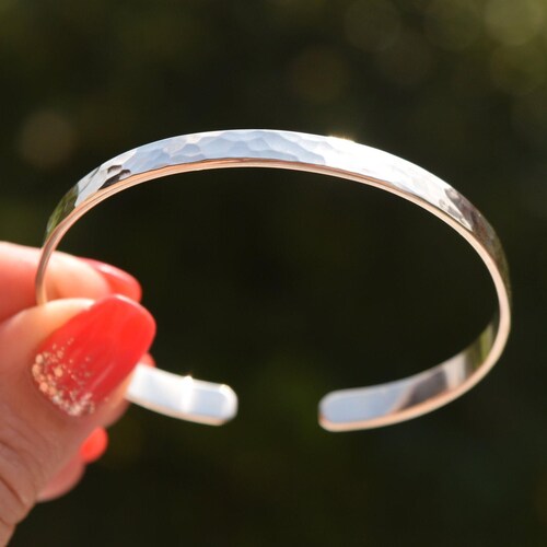 Bracelet Jonc Martelé en Argent Sterling