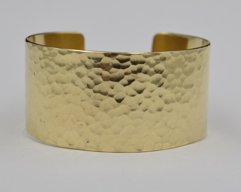 Bracelet gold hammered wide elegant romantic ethnic Etsy