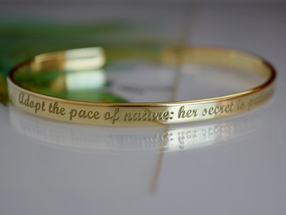 18K Gold Plated Blank / Personalized Bracelet - Free Engraving - ID Gift  For Her | eBay