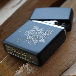 Zippo Petrol Lighter, Engraved, Colours, Handwriting, Logo, Fingerprint, Gift for Father, Husband, Boyfriend, Teacher, Groomsman, Birthday
