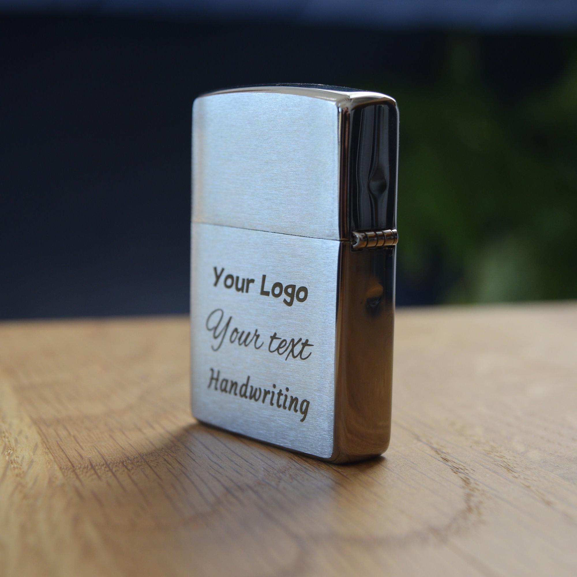 Engraved Satin Chrome Zippo Lighter, Personalized Gift - Etsy