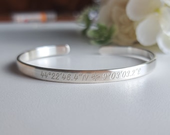 Engraved Bracelet, Custom Bangle, Men&#39;s, Women&#39;s Custom Bracelet, Matte, Engraved Jewelry, Handmade Cuff, Bridemaid, Graduation, Handwriting